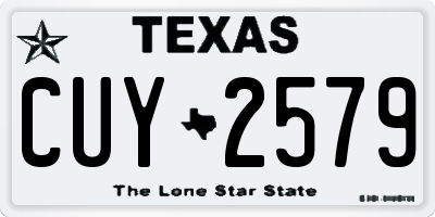 TX license plate CUY2579