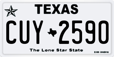 TX license plate CUY2590