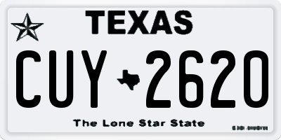 TX license plate CUY2620