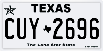 TX license plate CUY2696