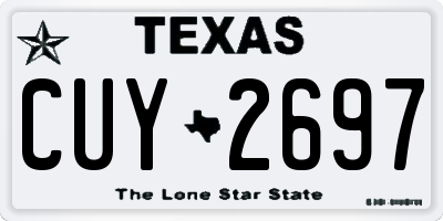TX license plate CUY2697