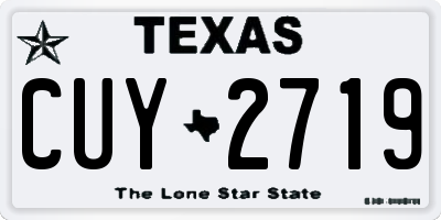 TX license plate CUY2719