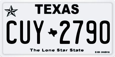 TX license plate CUY2790