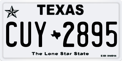 TX license plate CUY2895