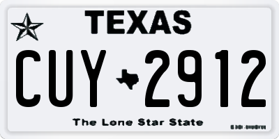 TX license plate CUY2912
