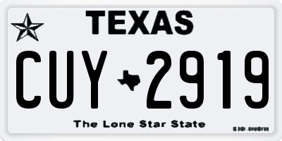 TX license plate CUY2919