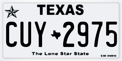 TX license plate CUY2975
