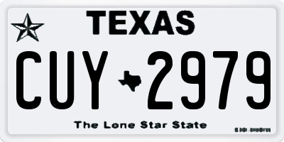 TX license plate CUY2979