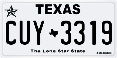 TX license plate CUY3319