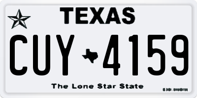 TX license plate CUY4159