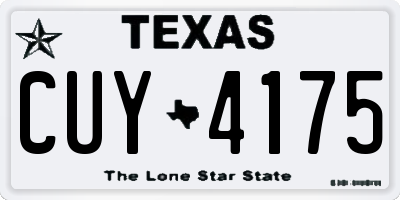 TX license plate CUY4175