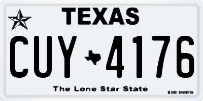 TX license plate CUY4176