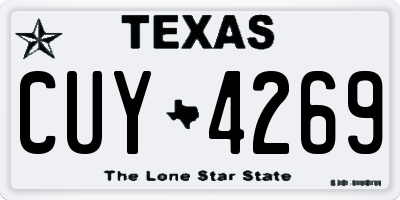 TX license plate CUY4269