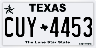 TX license plate CUY4453