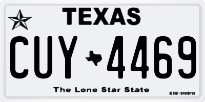 TX license plate CUY4469