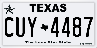 TX license plate CUY4487