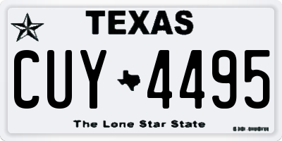 TX license plate CUY4495