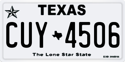 TX license plate CUY4506