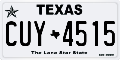 TX license plate CUY4515
