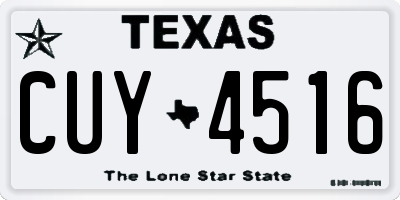 TX license plate CUY4516