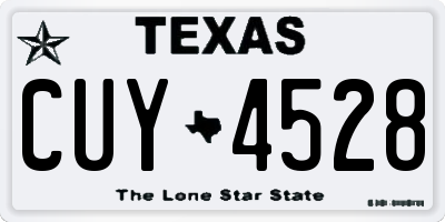 TX license plate CUY4528