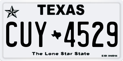 TX license plate CUY4529