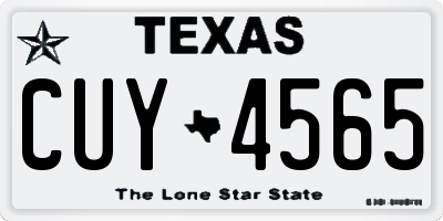 TX license plate CUY4565