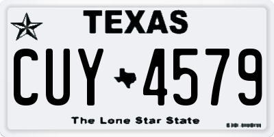 TX license plate CUY4579