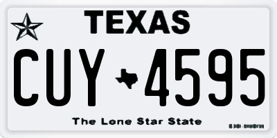 TX license plate CUY4595