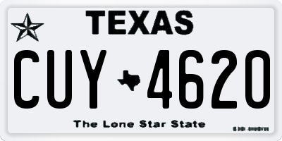 TX license plate CUY4620
