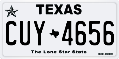 TX license plate CUY4656