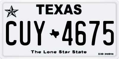 TX license plate CUY4675
