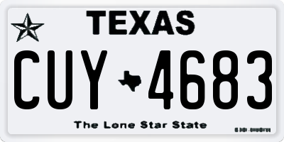 TX license plate CUY4683