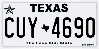 TX license plate CUY4690