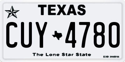 TX license plate CUY4780