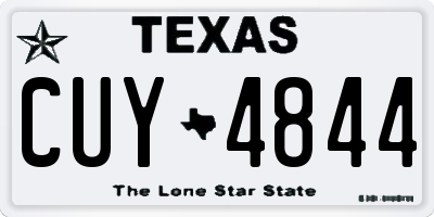 TX license plate CUY4844