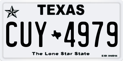 TX license plate CUY4979