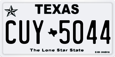 TX license plate CUY5044