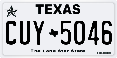 TX license plate CUY5046