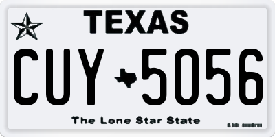 TX license plate CUY5056