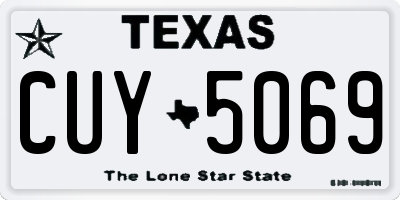 TX license plate CUY5069