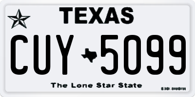 TX license plate CUY5099