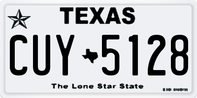 TX license plate CUY5128