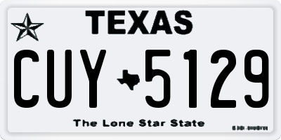 TX license plate CUY5129