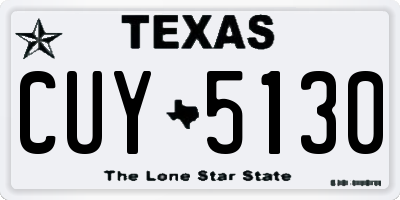 TX license plate CUY5130
