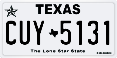 TX license plate CUY5131