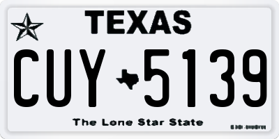 TX license plate CUY5139