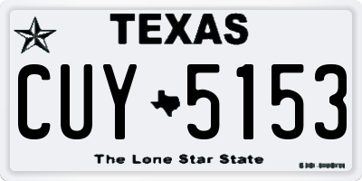TX license plate CUY5153