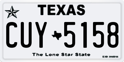 TX license plate CUY5158