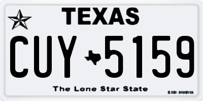 TX license plate CUY5159